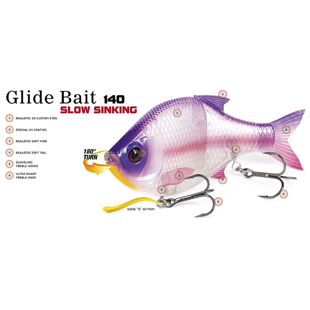 Molix Glide Bait 140 14cm - Dark Gill Orange Belly