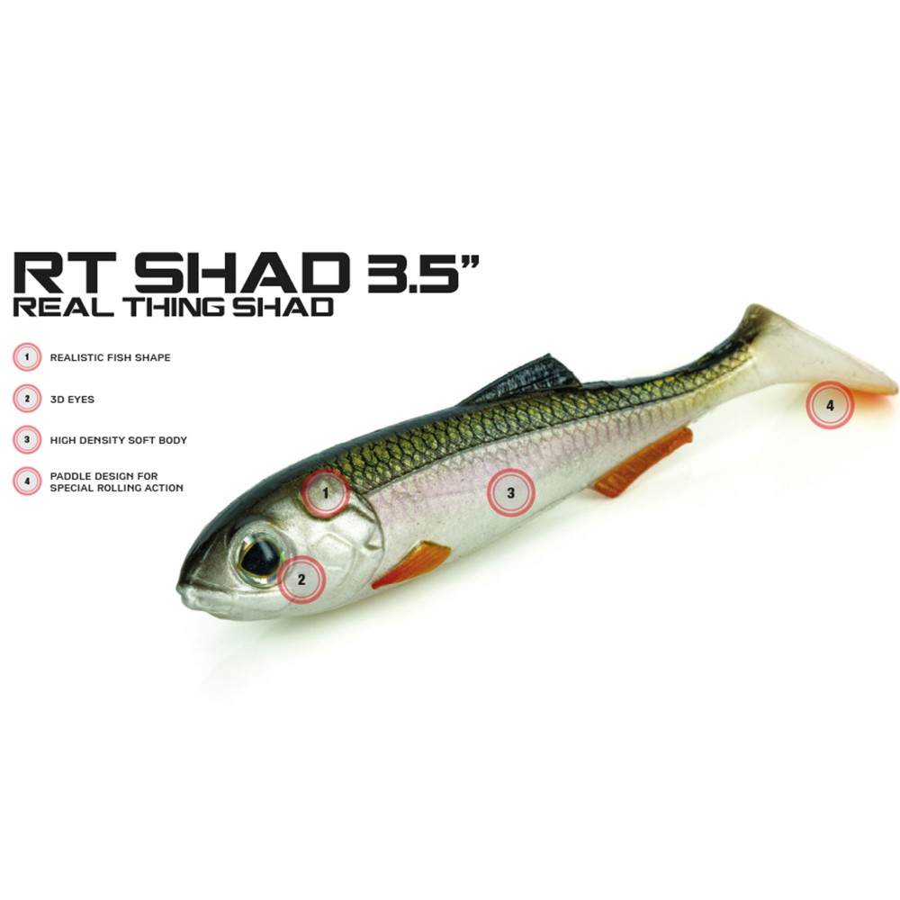 Molix Real Thing Shad 9,00cm - UV Orange Tail