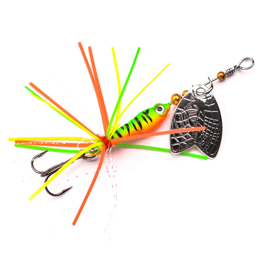 SPRO Larva Mayfly Micro Spinner Treble Hook - 5cm - 4g - Firetiger - 1Stück