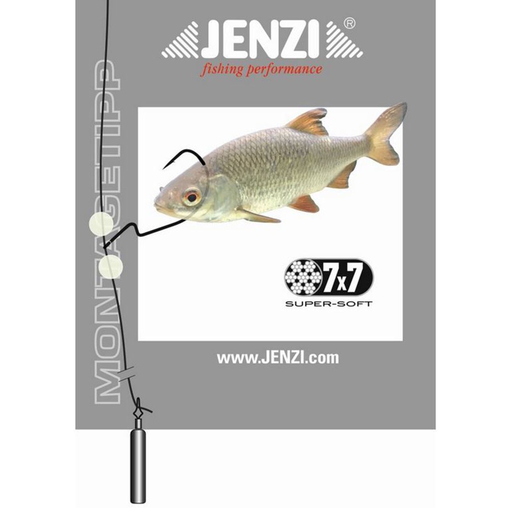 Jenzi 7x7 Drop-Shot Rig mit Offset-Haken - Finesse Rig Gr.1 - 40cm+60cm - 1 Stück