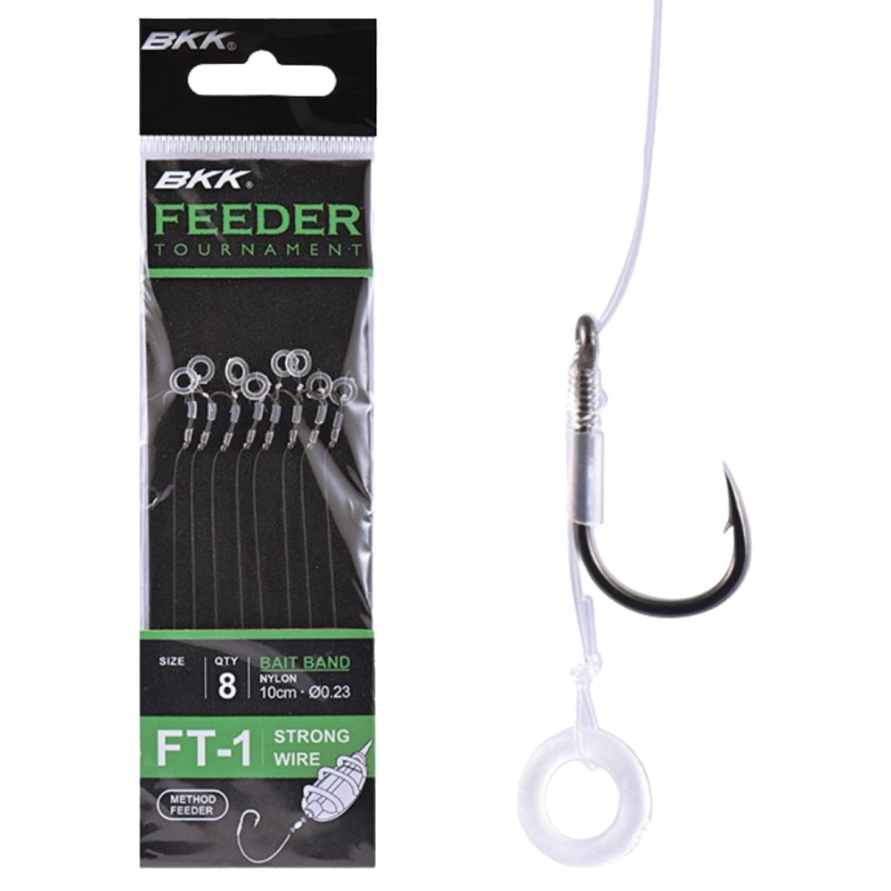 BKK Feeder Tournament Bait Band Rigs 10cm - 8Stück - Gr.14