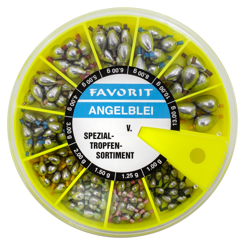 Fishdream Tropfenblei Sortiment 160 Stück 1-13g 1-13g - 160Stück