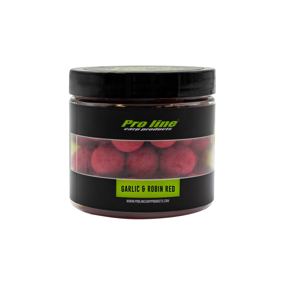 Pro line Readymades Coated Pop-Ups Core Boilies Garlic & Robin Red - rot-braun - 200ml - 15mm