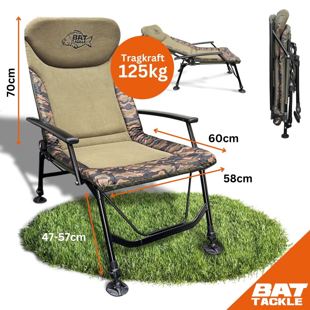 BAT-Tackle Camou Advance Arm Chair Karpfenstuhl