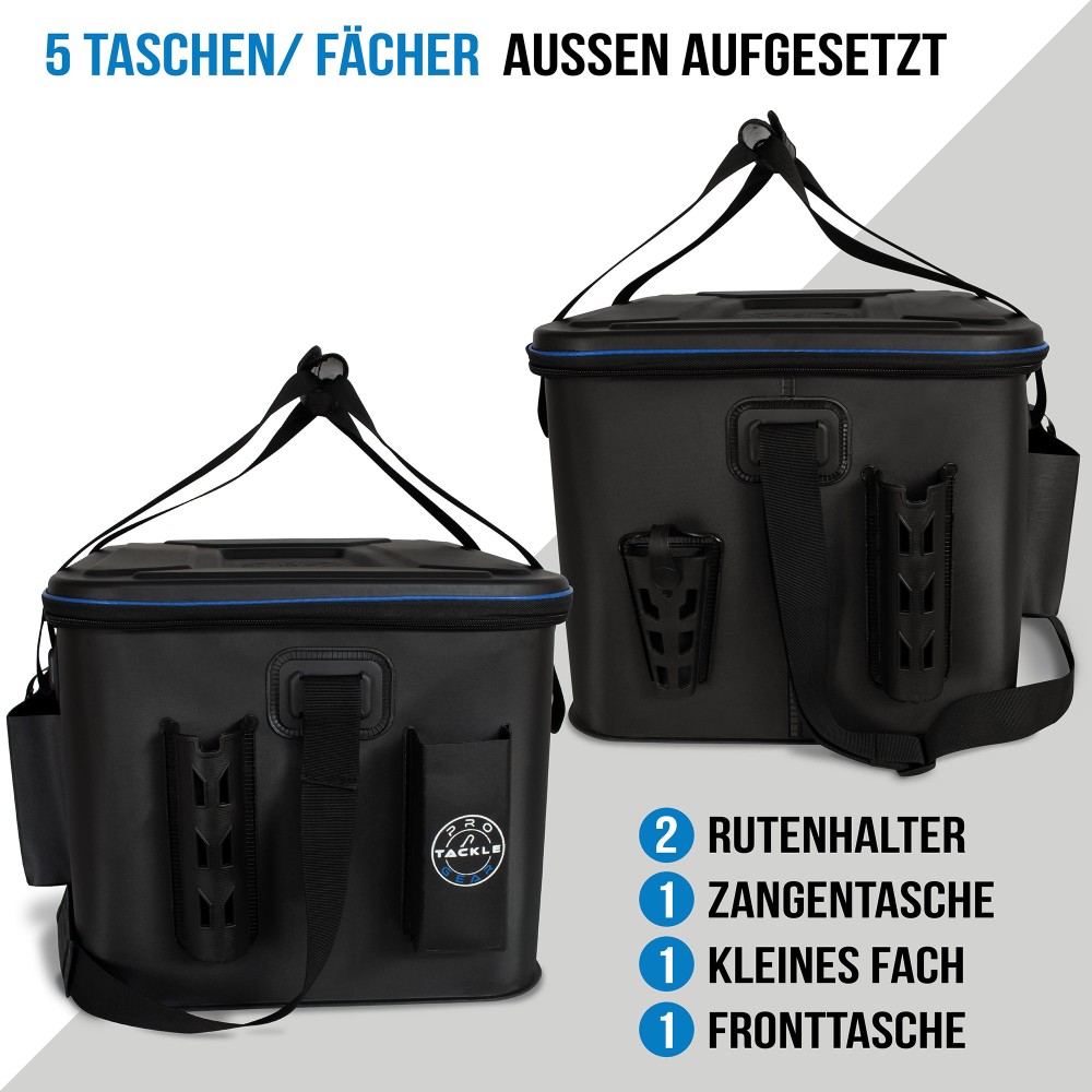 Pro Tackle EVA Bag I Tackle Bakkan + Senshu Abhakmatte + 3 Zangen + Boxen 48x36x28cm